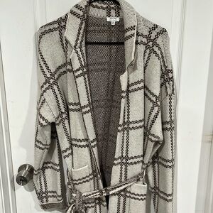 Splendid x Cella Jane plaid coatigan